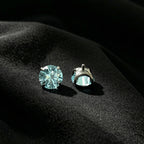 ETSY 4553729999 | IMAGE 3 | Emerald Green Moissanite Flat Back Stud