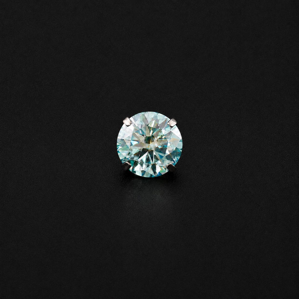 ETSY 4553729999 | IMAGE 6 | Emerald Green Moissanite Flat Back Stud