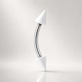 ETSY 4530251314 | IMAGE 3 | Acrylic Spike Titanium Eyebrow Barbell
