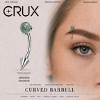 ETSY 4530829390 | IMAGE 1 | Moss Agate Titanium Eyebrow Barbell