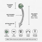 ETSY 4530829390 | IMAGE 6 | Moss Agate Titanium Eyebrow Barbell