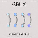 ETSY 4530832192 | IMAGE 1 | Moonstone Opal Titanium Eyebrow Barbell