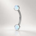 ETSY 4530832192 | IMAGE 4 | Moonstone Opal Titanium Eyebrow Barbell