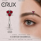 ETSY 4531341918 | IMAGE 1 | CZ Flower Titanium Eyebrow Barbell