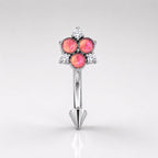 ETSY 4531341918 | IMAGE 4 | CZ Flower Titanium Eyebrow Barbell