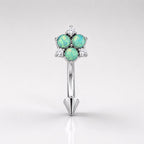 ETSY 4531341918 | IMAGE 5 | CZ Flower Titanium Eyebrow Barbell