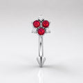 ETSY 4531341918 | IMAGE 9 | CZ Flower Titanium Eyebrow Barbell