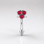 ETSY 4531341918 | IMAGE 9 | CZ Flower Titanium Eyebrow Barbell