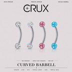 ETSY 4535513584 | IMAGE 1 | Pavé CZ Ball Titanium Eyebrow Barbell