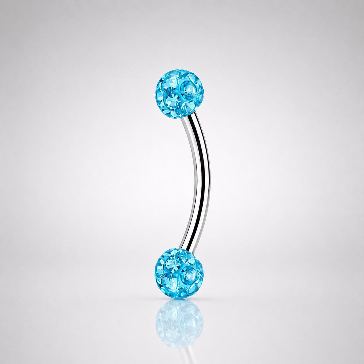 ETSY 4535513584 | IMAGE 4 | Pavé CZ Ball Titanium Eyebrow Barbell