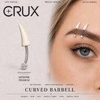 ETSY 4535598610 | IMAGE 1 | White Horn Titanium Eyebrow Barbell