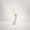 ETSY 4535598610 | IMAGE 3 | White Horn Titanium Eyebrow Barbell