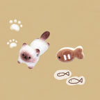 Cat, Paw & Fish Stud Collection Fish+Kitty detail 10