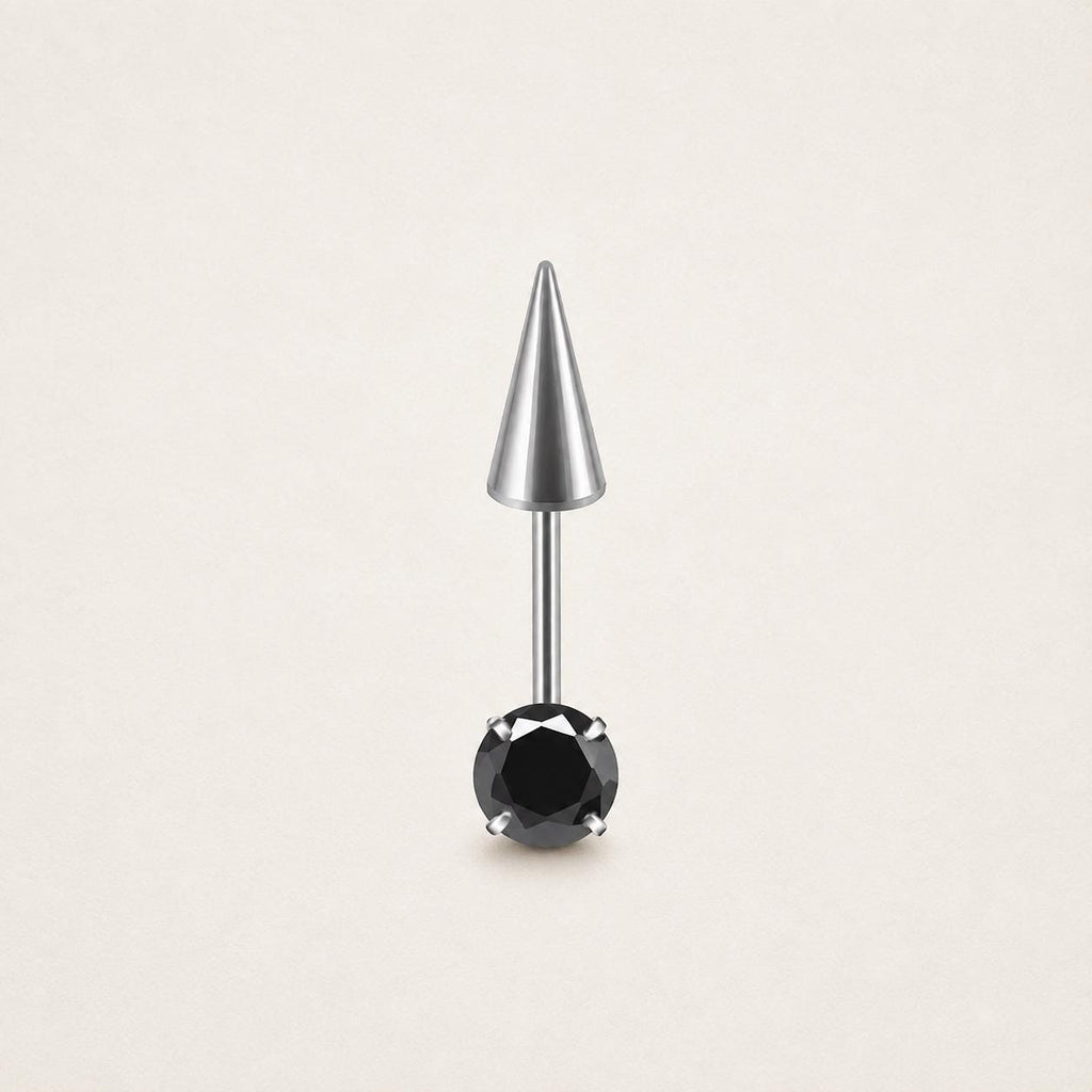 ETSY 4569307791 | IMAGE 10 | Round CZ & Spike Barbell