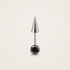 ETSY 4569307791 | IMAGE 10 | Round CZ & Spike Barbell