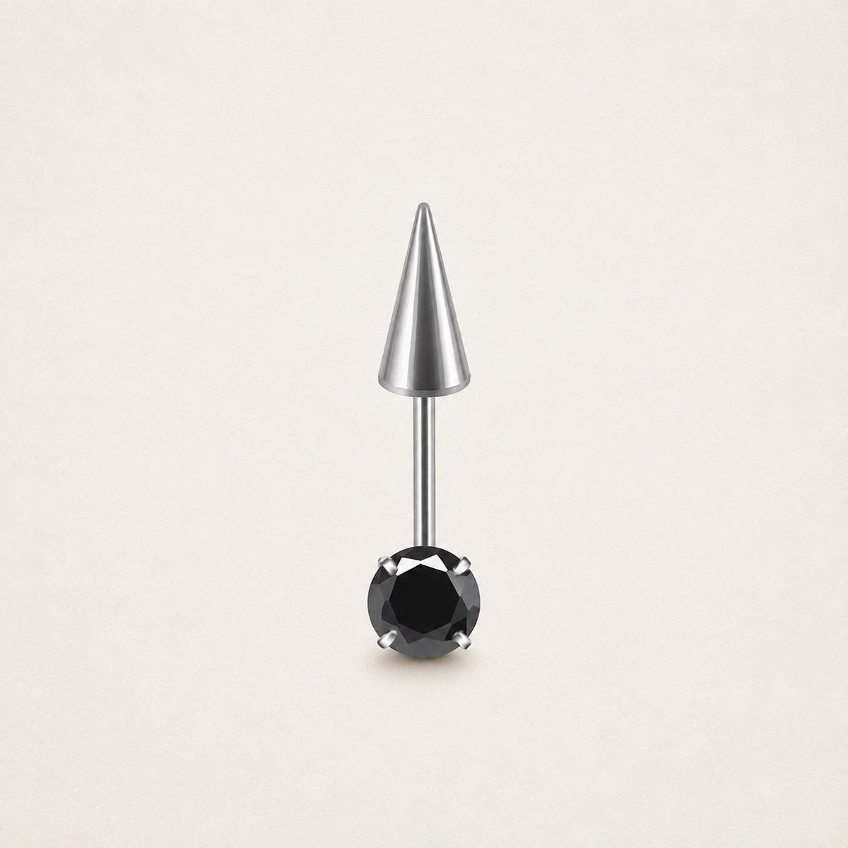 ETSY 4569307791 | IMAGE 10 | Round CZ & Spike Barbell