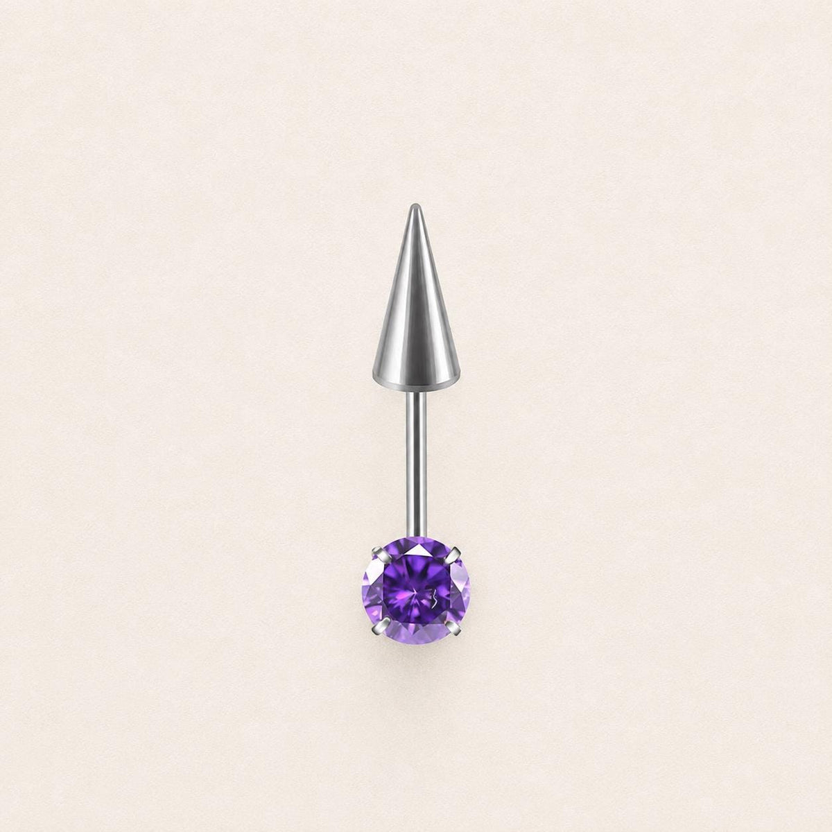 ETSY 4569307791 | IMAGE 12 | Round CZ & Spike Barbell