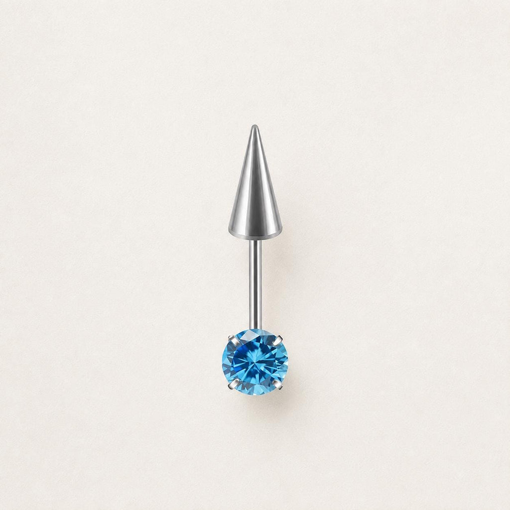 ETSY 4569307791 | IMAGE 14 | Round CZ & Spike Barbell