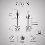 ETSY 4569307791 | IMAGE 15 | Round CZ & Spike Barbell