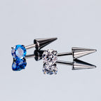 ETSY 4569307791 | IMAGE 3 | Round CZ & Spike Barbell