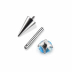 ETSY 4569307791 | IMAGE 6 | Round CZ & Spike Barbell