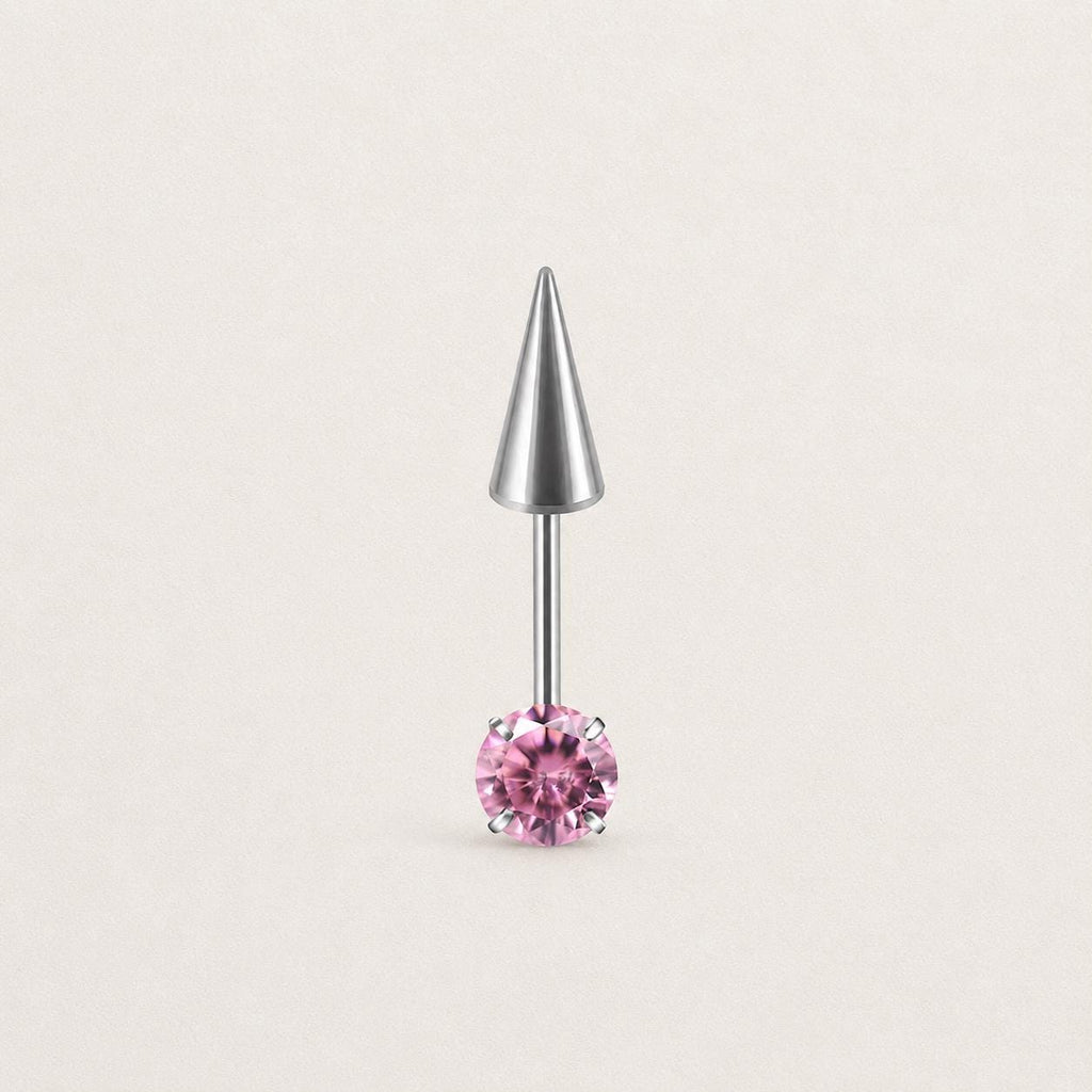 ETSY 4569307791 | IMAGE 7 | Round CZ & Spike Barbell