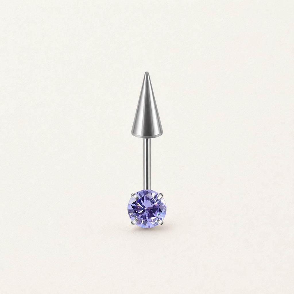 ETSY 4569307791 | IMAGE 8 | Round CZ & Spike Barbell