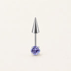 ETSY 4569307791 | IMAGE 8 | Round CZ & Spike Barbell