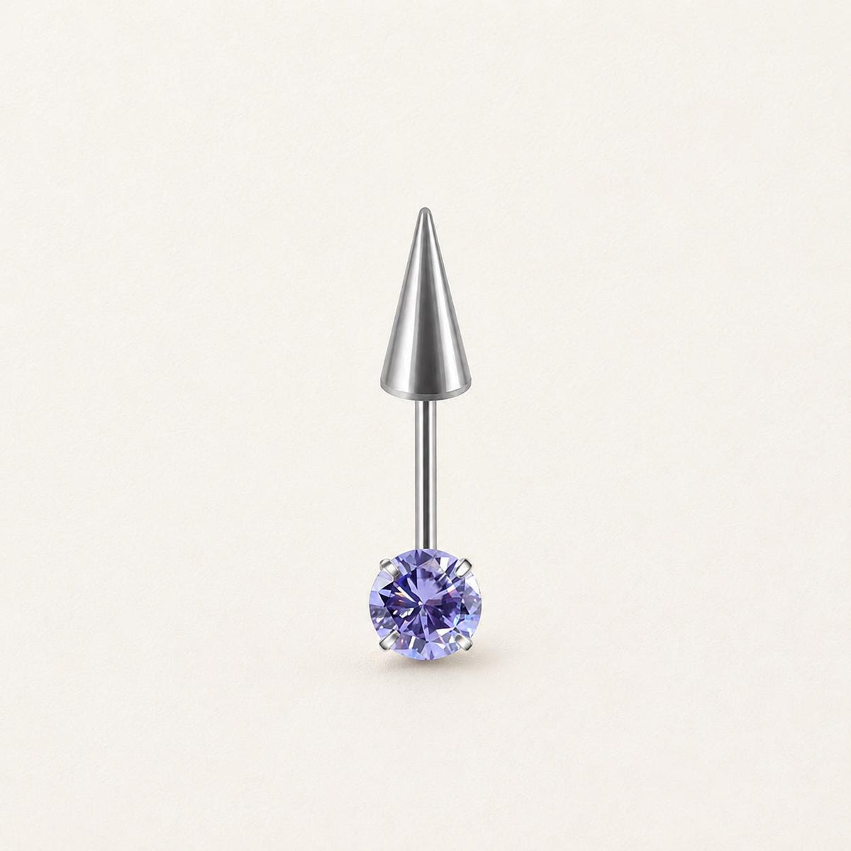 ETSY 4569307791 | IMAGE 8 | Round CZ & Spike Barbell