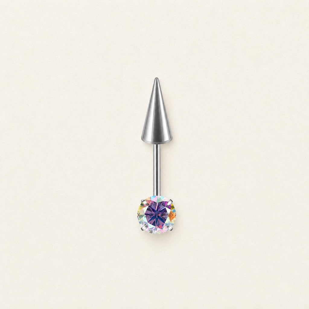 ETSY 4569307791 | IMAGE 9 | Round CZ & Spike Barbell