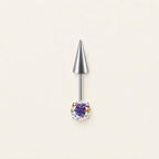 ETSY 4569307791 | IMAGE 9 | Round CZ & Spike Barbell