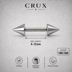 ETSY 4569315919 | IMAGE 14 | Double Spike & Chain Barbell