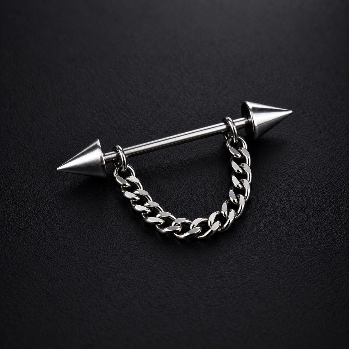 ETSY 4569315919 | IMAGE 5 | Double Spike & Chain Barbell