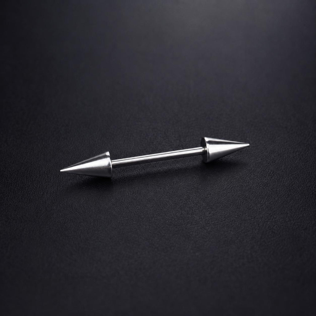ETSY 4569315919 | IMAGE 8 | Double Spike & Chain Barbell
