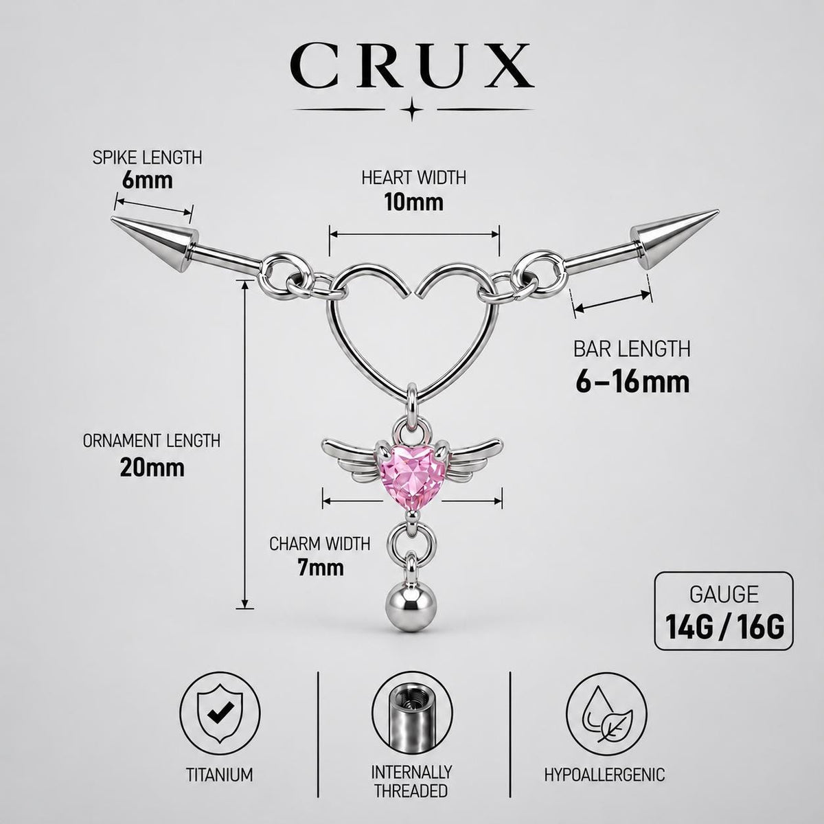 ETSY 4569316362 | IMAGE 11 | Devil Winged Heart Chain