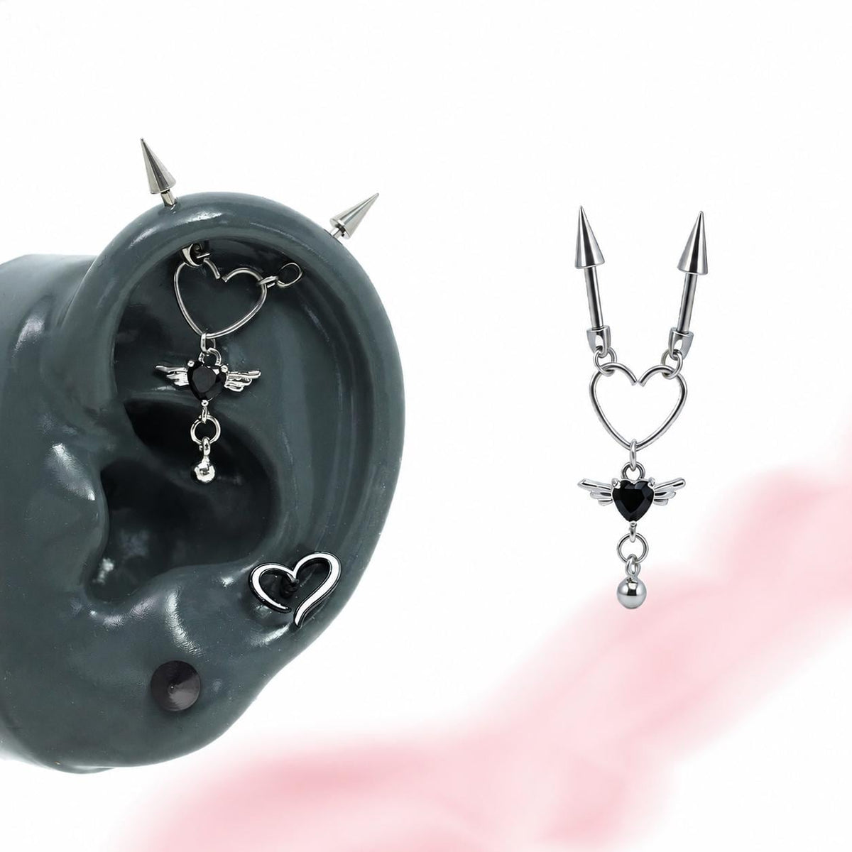 ETSY 4569316362 | IMAGE 3 | Devil Winged Heart Chain