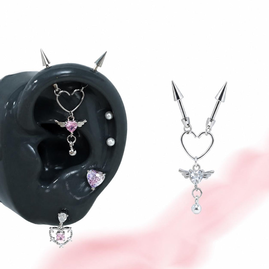 ETSY 4569316362 | IMAGE 4 | Devil Winged Heart Chain