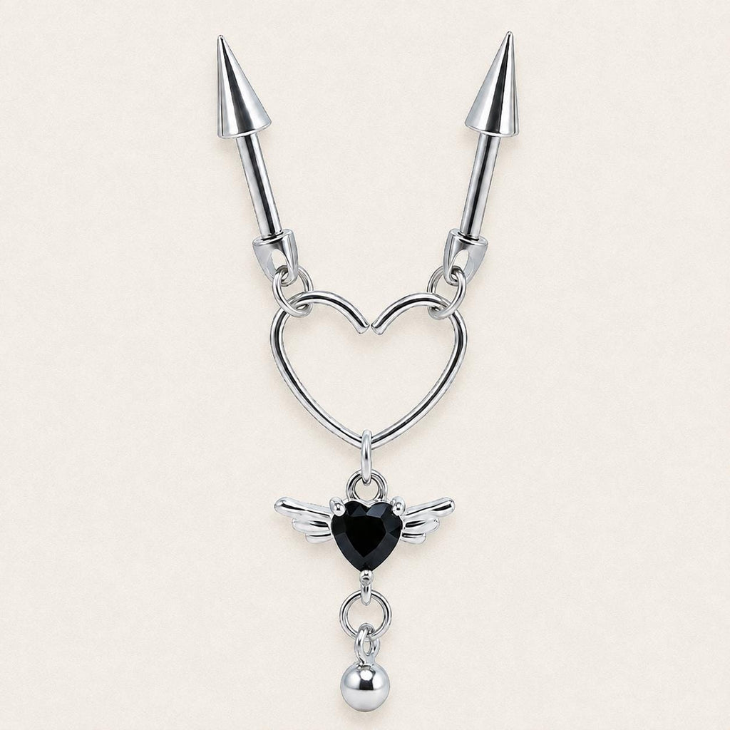 ETSY 4569316362 | IMAGE 6 | Devil Winged Heart Chain