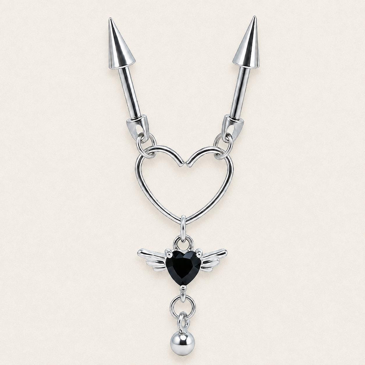 ETSY 4569316362 | IMAGE 6 | Devil Winged Heart Chain