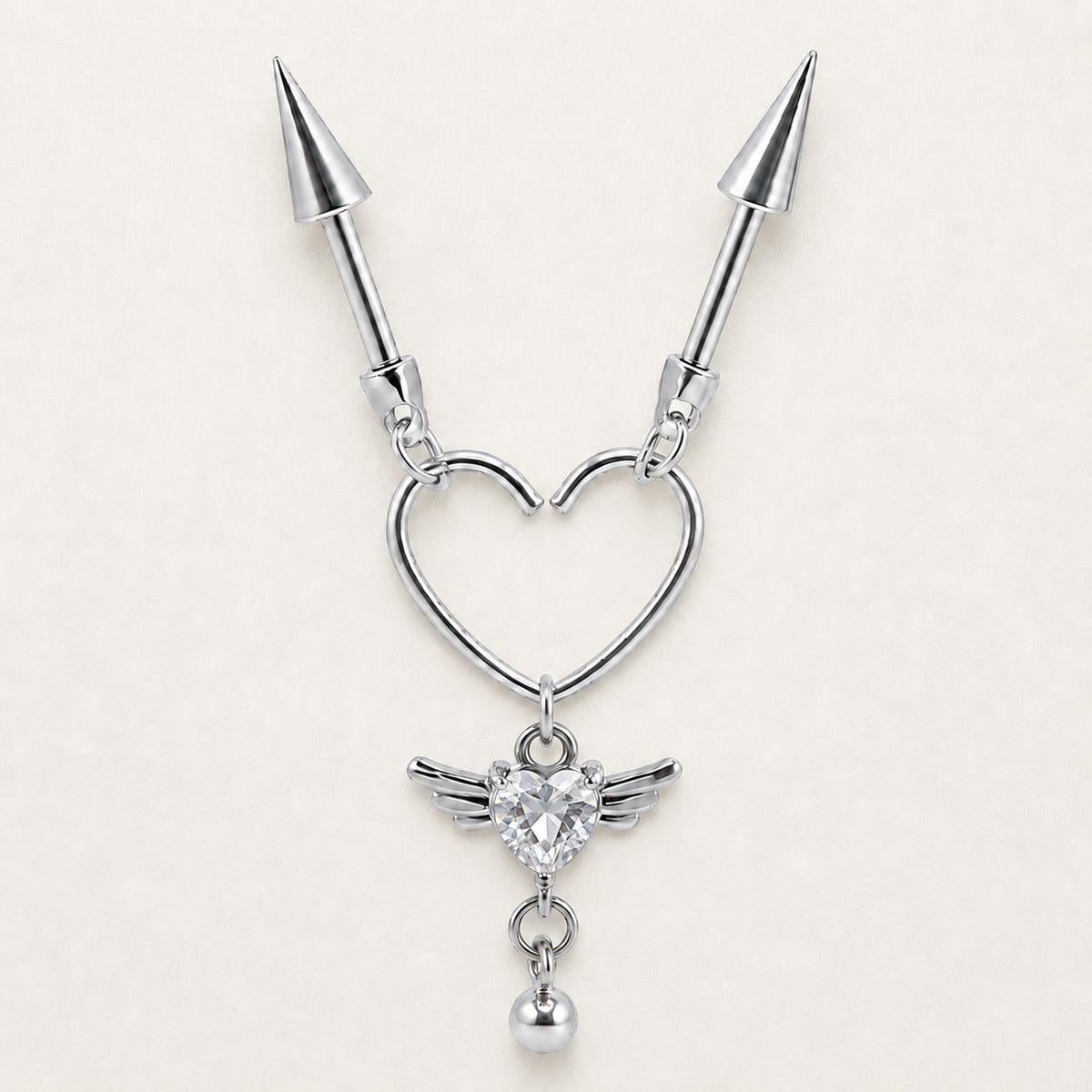 ETSY 4569316362 | IMAGE 7 | Devil Winged Heart Chain