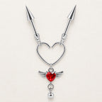 ETSY 4569316362 | IMAGE 9 | Devil Winged Heart Chain