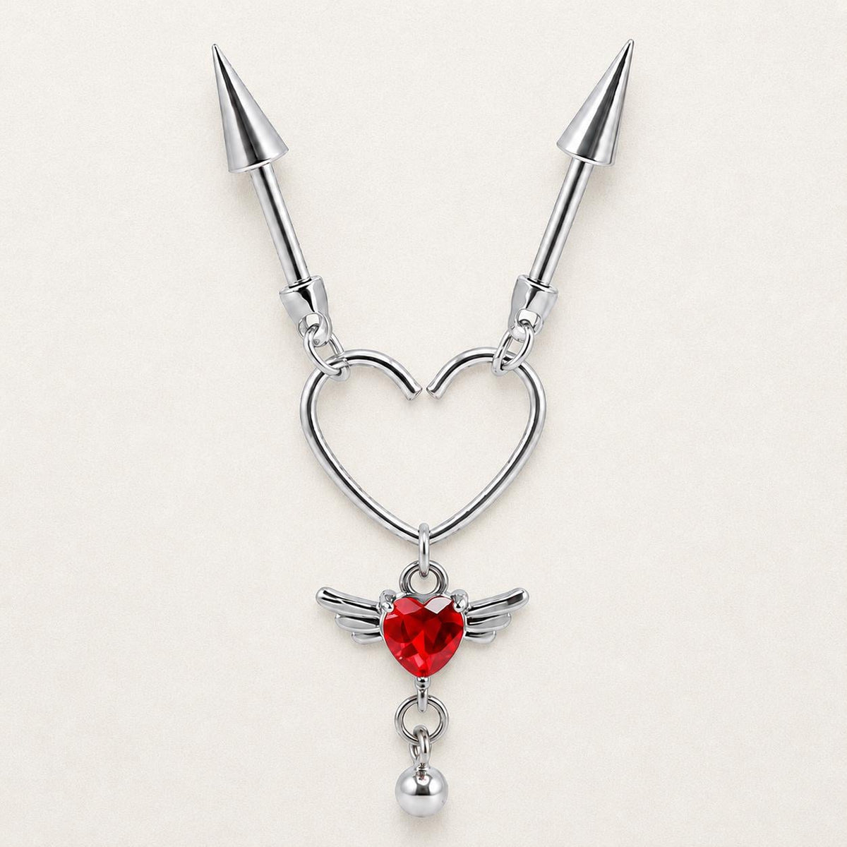 ETSY 4569316362 | IMAGE 9 | Devil Winged Heart Chain
