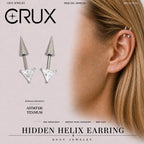 ETSY 4569325871 | IMAGE 1 | Trillion Crystal & Spike Barbell