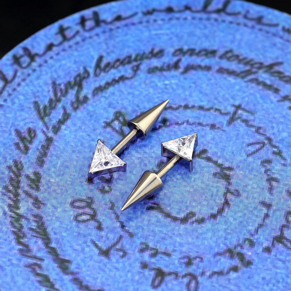 ETSY 4569325871 | IMAGE 4 | Trillion Crystal & Spike Barbell