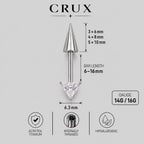 ETSY 4569325871 | IMAGE 9 | Trillion Crystal & Spike Barbell