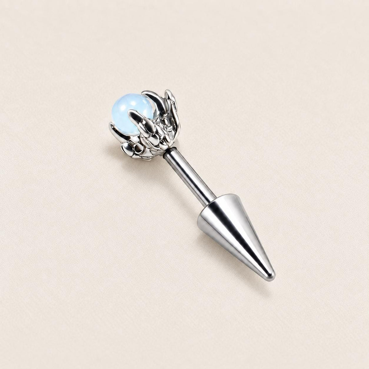 ETSY 4569330607 | IMAGE 10 | Dragon Claw Orb & Spike Barbell