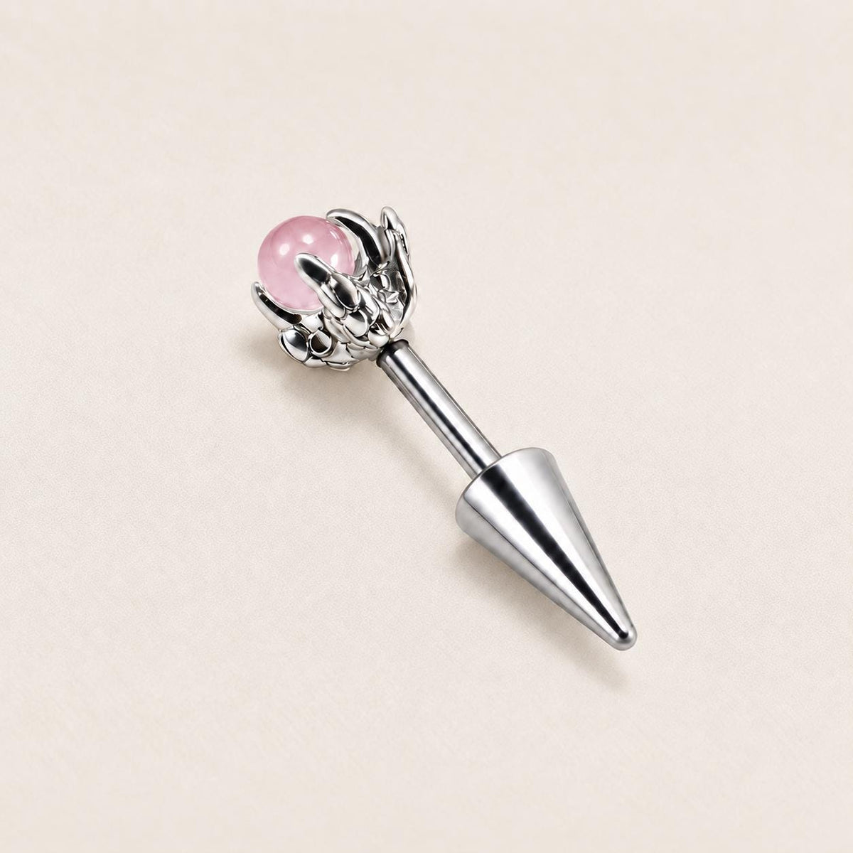 ETSY 4569330607 | IMAGE 8 | Dragon Claw Orb & Spike Barbell