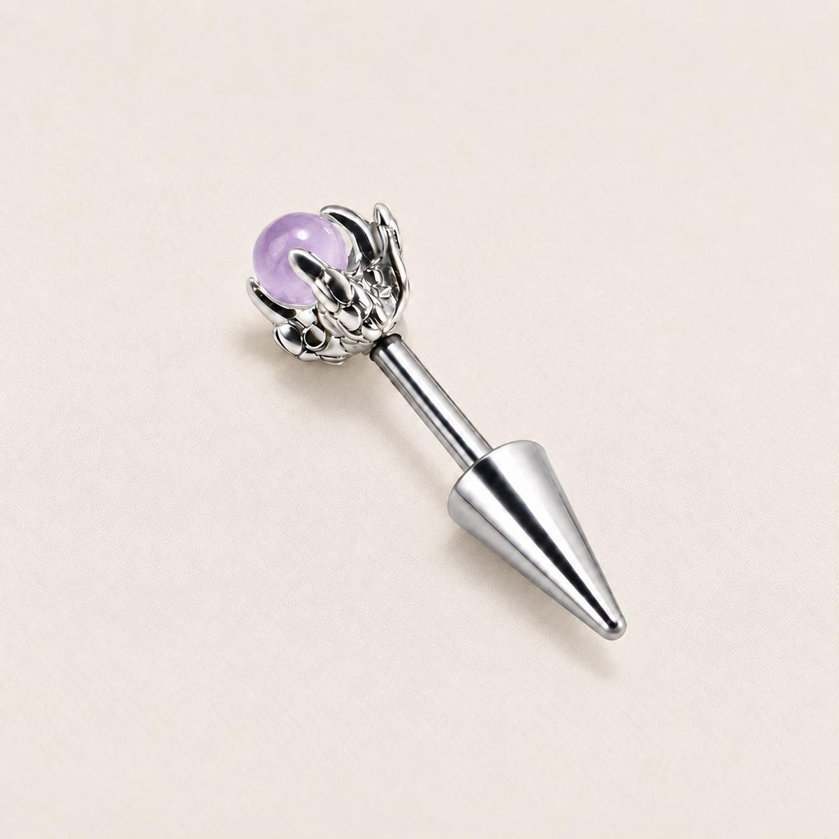 ETSY 4569330607 | IMAGE 9 | Dragon Claw Orb & Spike Barbell