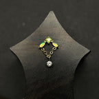 Iridescent Leaf Chain Dangle detail 7