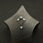 Iridescent Leaf Chain Dangle detail 8